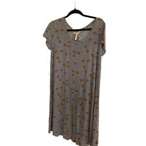 Matilda Jane Women Dress Adventure Begins Write It Down Gray Size M Medium